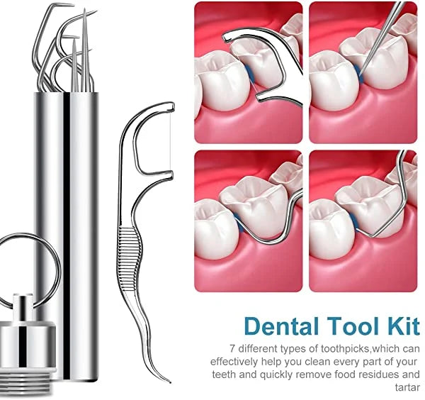 🎁Summer hot sale 🎁Stainless Steel Toothpick Set 7pcs