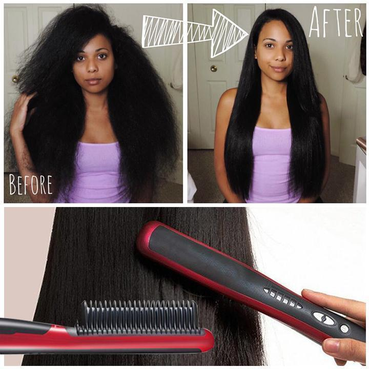 Negative Ion Hair Straightener Styling Comb