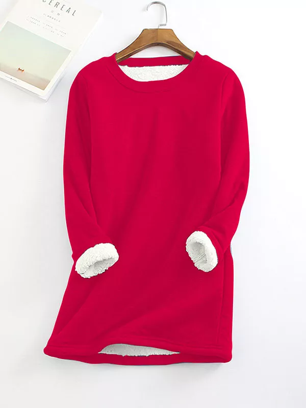 2021 NEW Casual Cotton Round Neck Solid Sweatshirt