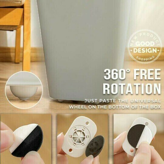 360 Degree Rotation Sticky Pulley 4 PCS