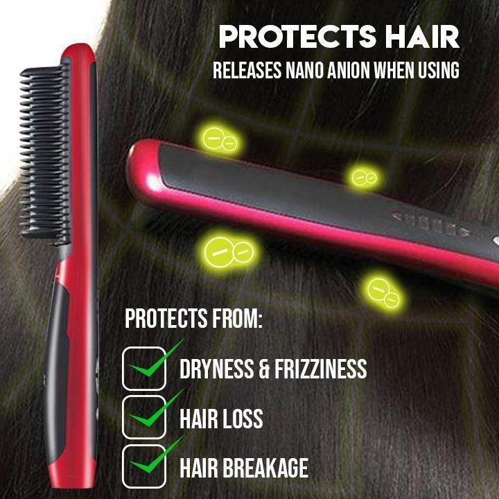 Negative Ion Hair Straightener Styling Comb