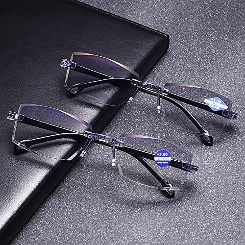HIGH HARDNESS ANTI-BLUE PROGRESSIVE FAR AND NEAR DUAL-USE READING GLASSES