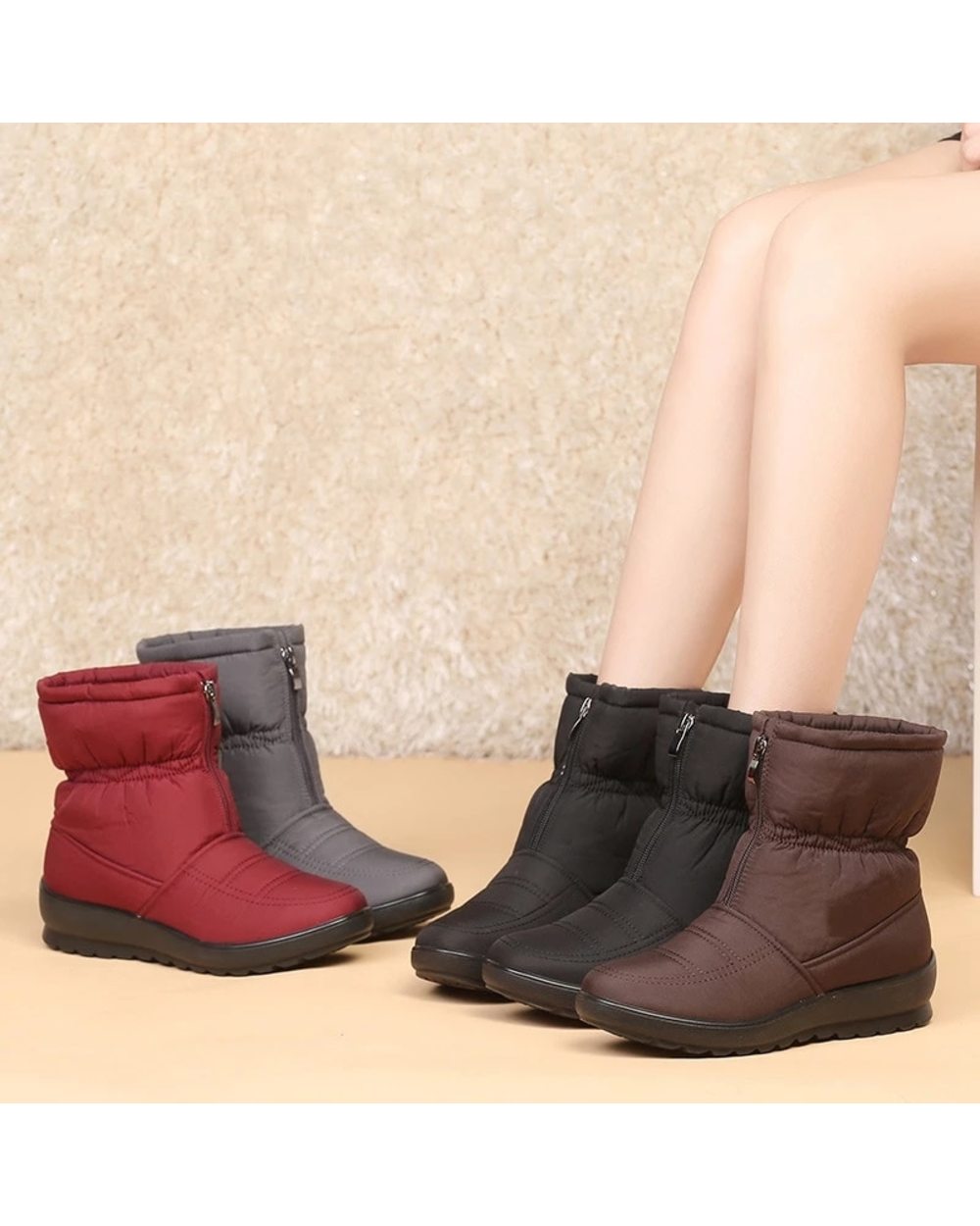 Women s snow ankle boots winter warm