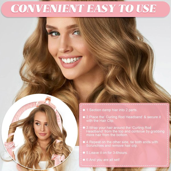 Heatless Hair Curler Headband