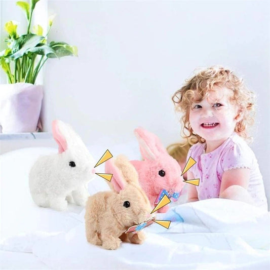 Electronic Walking Talking Rabbit Simulation Plush Doll Educational Toy