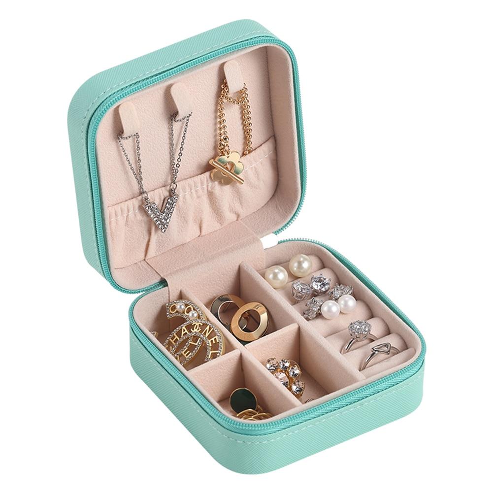 Small Portable Travel Jewelry Organizer Case