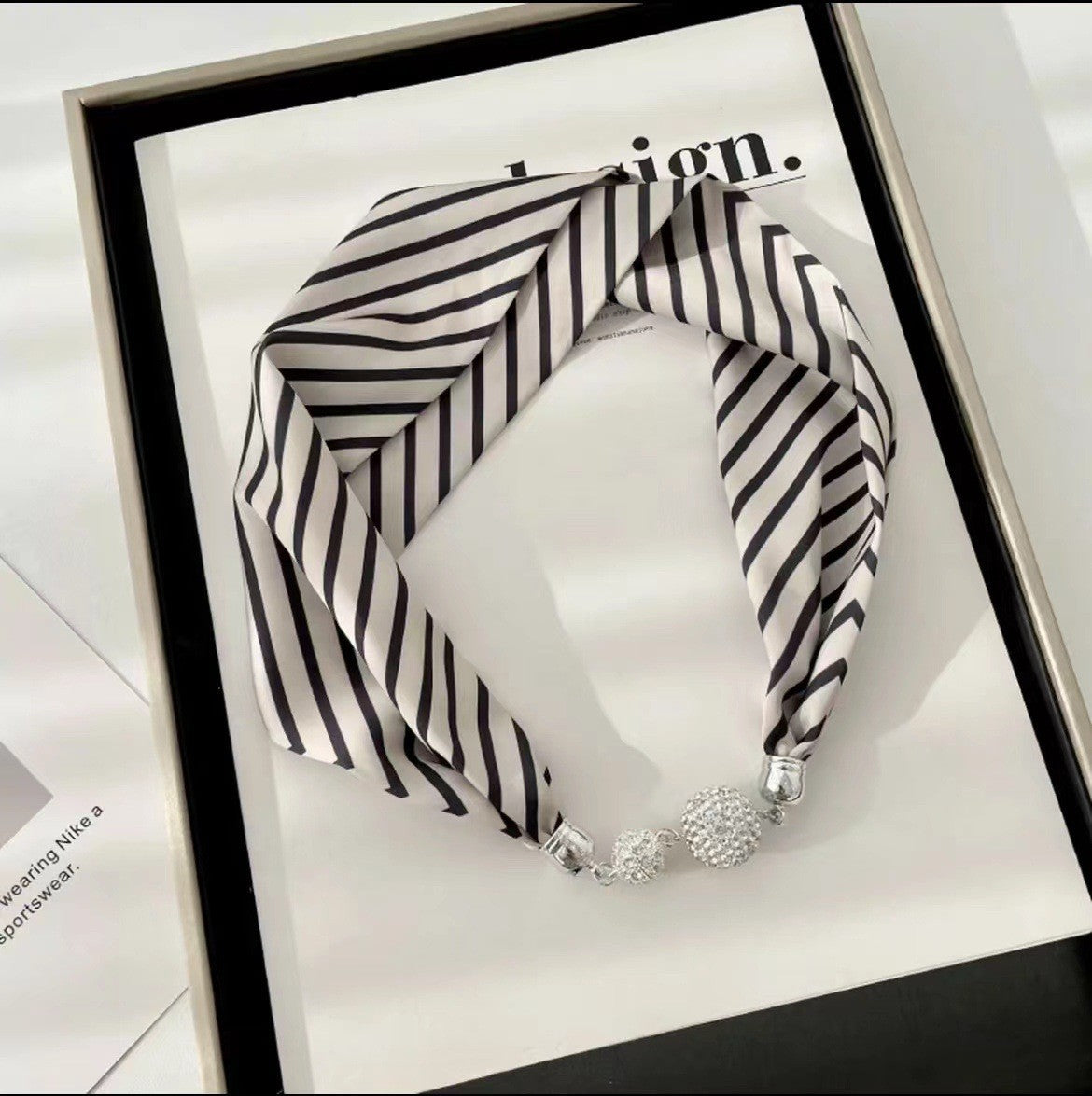 Magnetic Clasp Silk Scarf Hairband