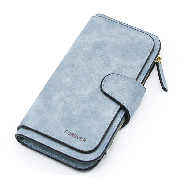 Leather Zipper Long Wallet Card Holder Viconchic